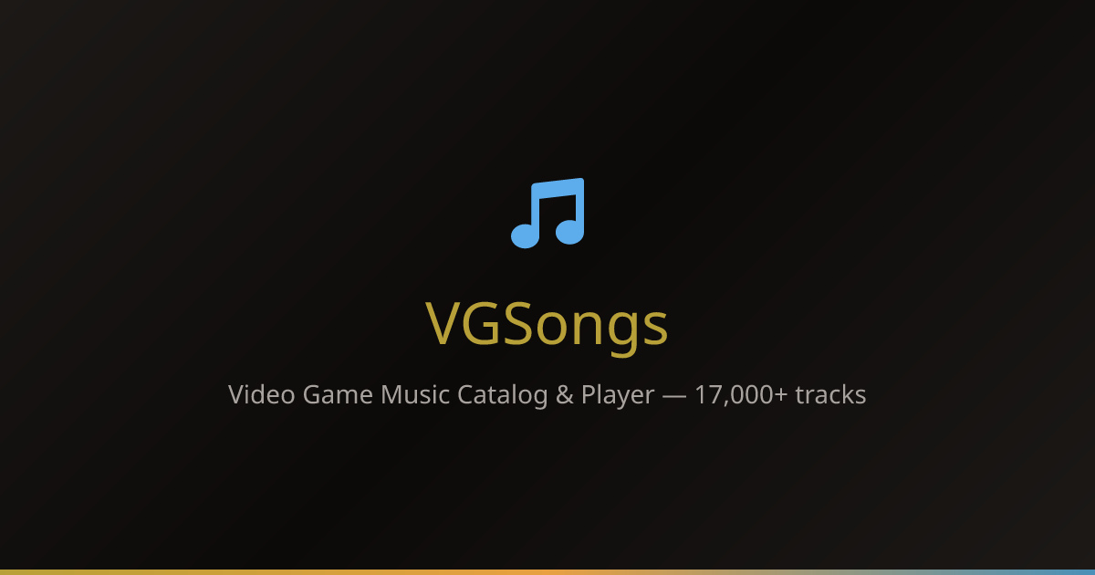 VGSongs — Authentic Video Game Music in Your Browser